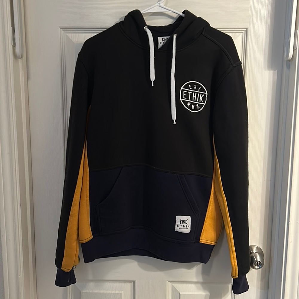 Ethik Retro Color block Hoodie Mens Size M‎